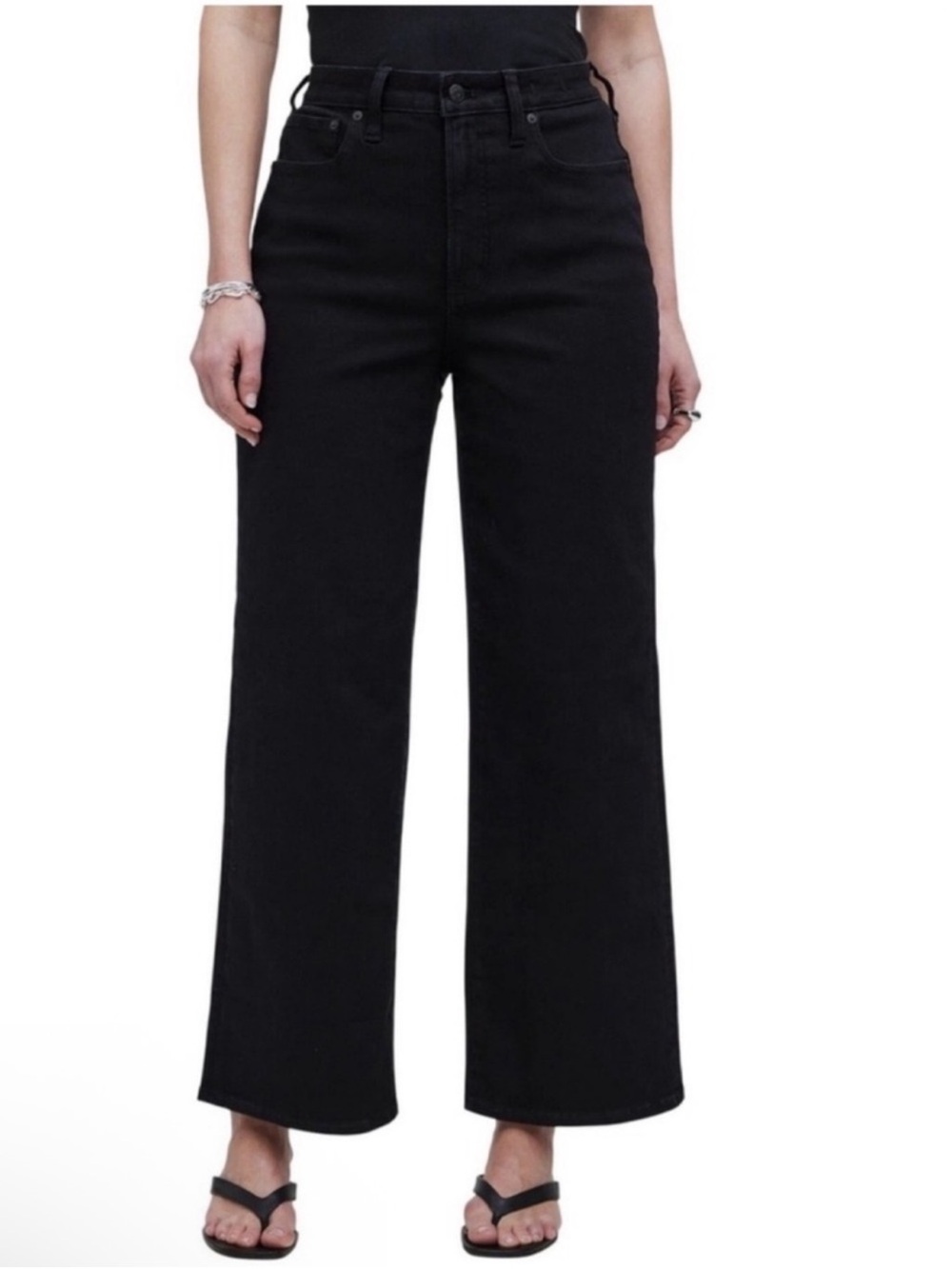 Madewell The Perfect Vintage Wide Leg Jeans Size 29 Black
